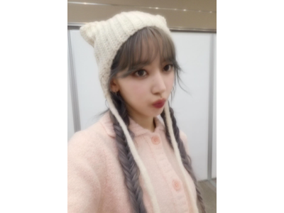 猫耳ニット帽 韓国アイドル着用 LE SSERAFIMさくらたん風（売切続出 