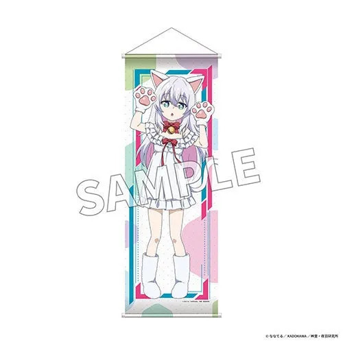 猫耳と猫の手袋をつけた女の子のイラストが描かれたタペストリー