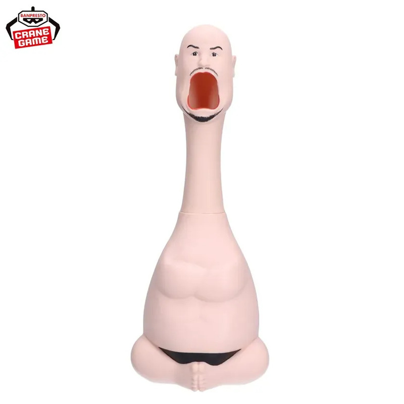 人間の顔と体を持つ奇妙な置物。顔は大きく口を開けており、体は座禅を組んでいるように見える。