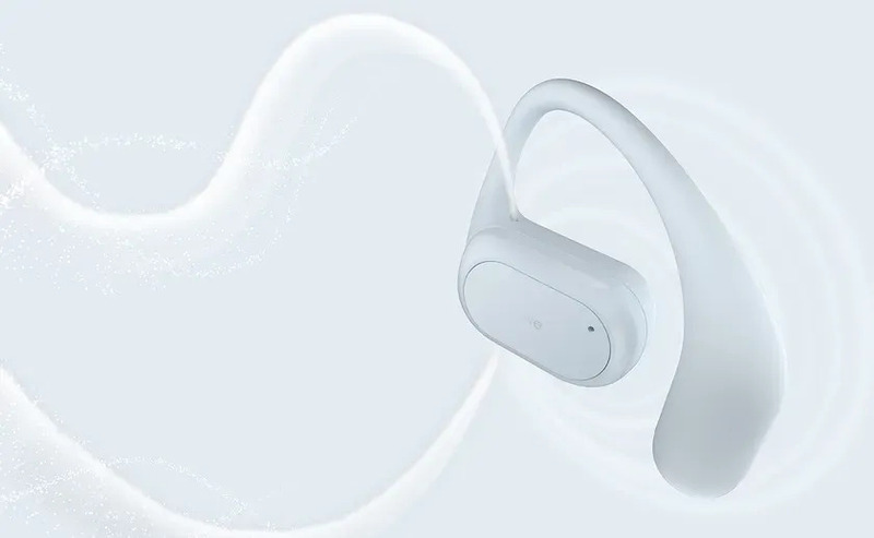 抽象的な背景のイヤホン