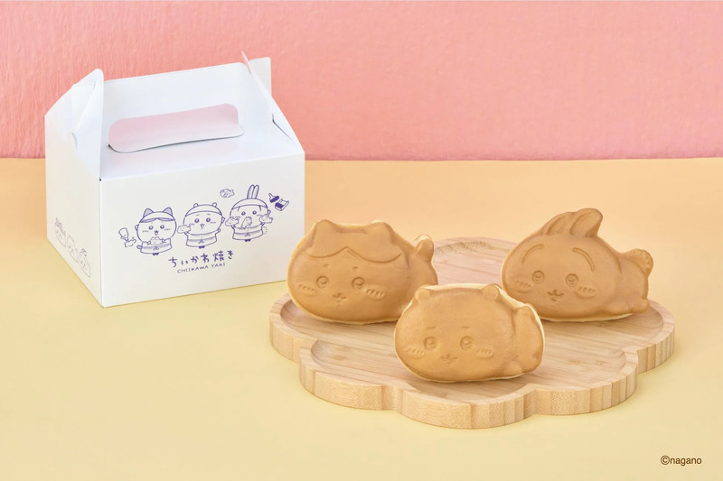 ちいかわ焼きのパッケージとキャラクター型焼き菓子
