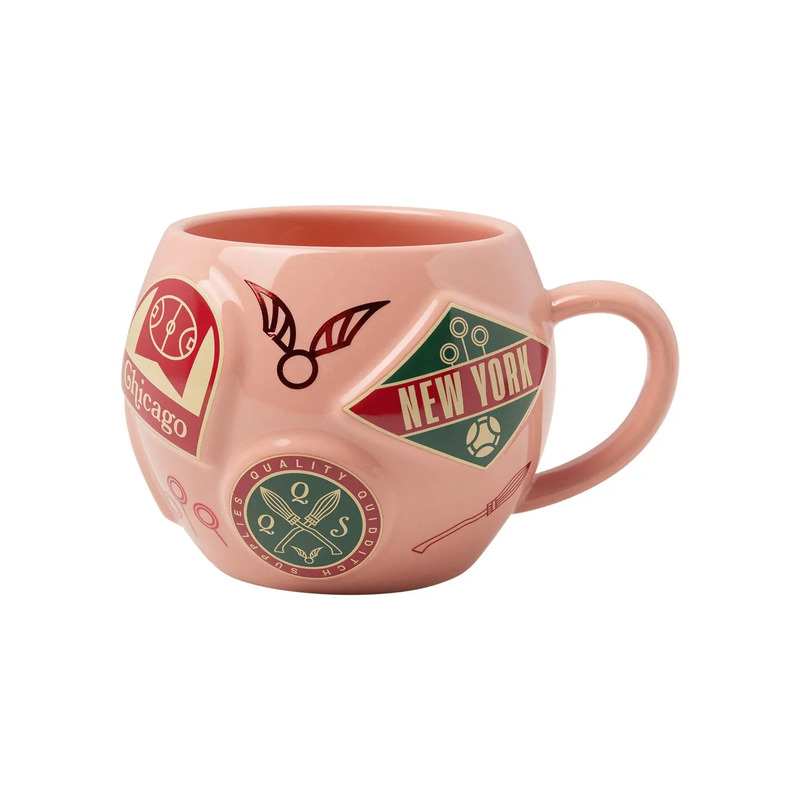 ピンクの都市名マグカップ