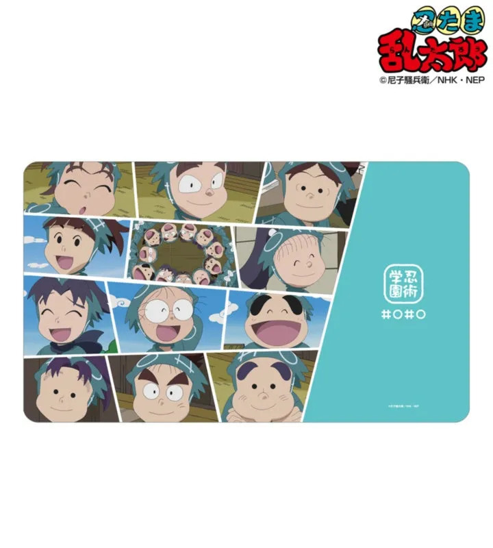 アニメ「忍たま乱太郎」のキャラクターが描かれたカード。様々な表情のキャラクターがコラージュされている。