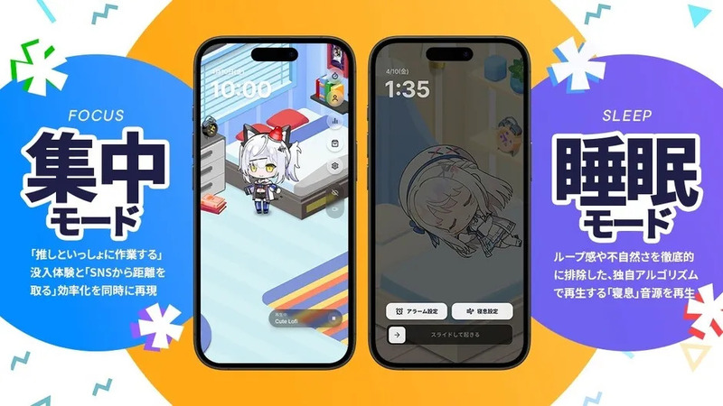 アプリの集中モードと睡眠モード
