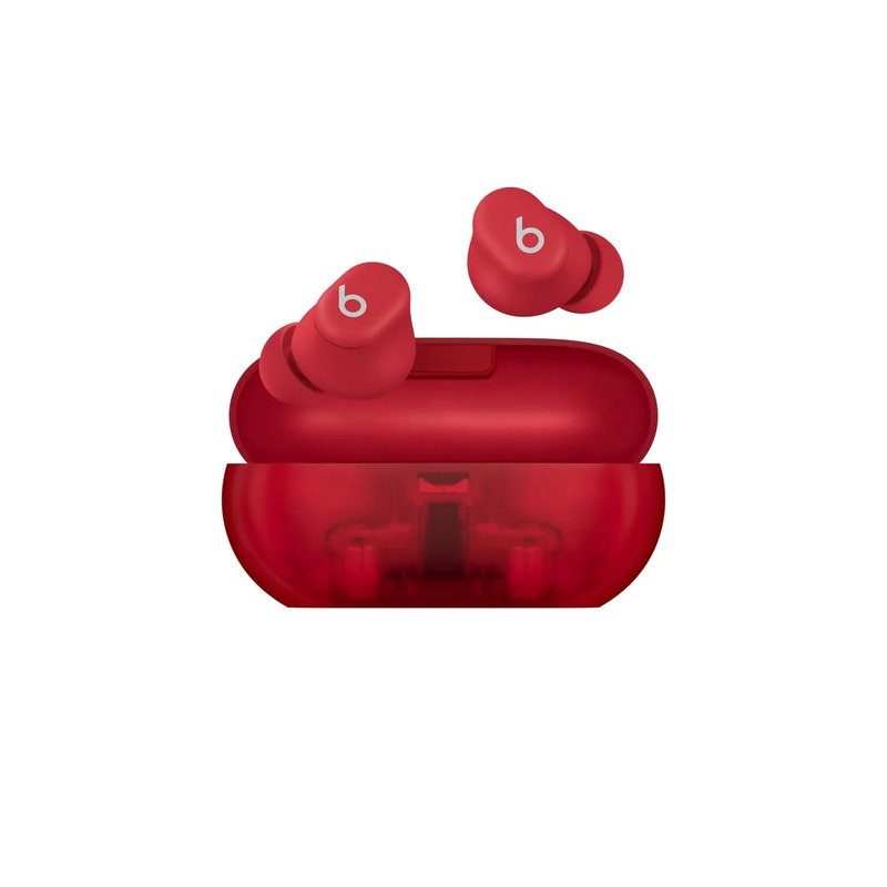 Beats Solo Budsのトランスペアレントレッド