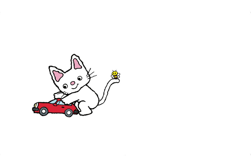 ワークショップで自動車に色を塗る子どもたち