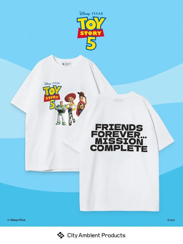 ウッディとブルズアイがデザインされたTシャツ