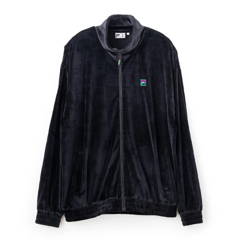 VELOUR TRACK TOP BLACK