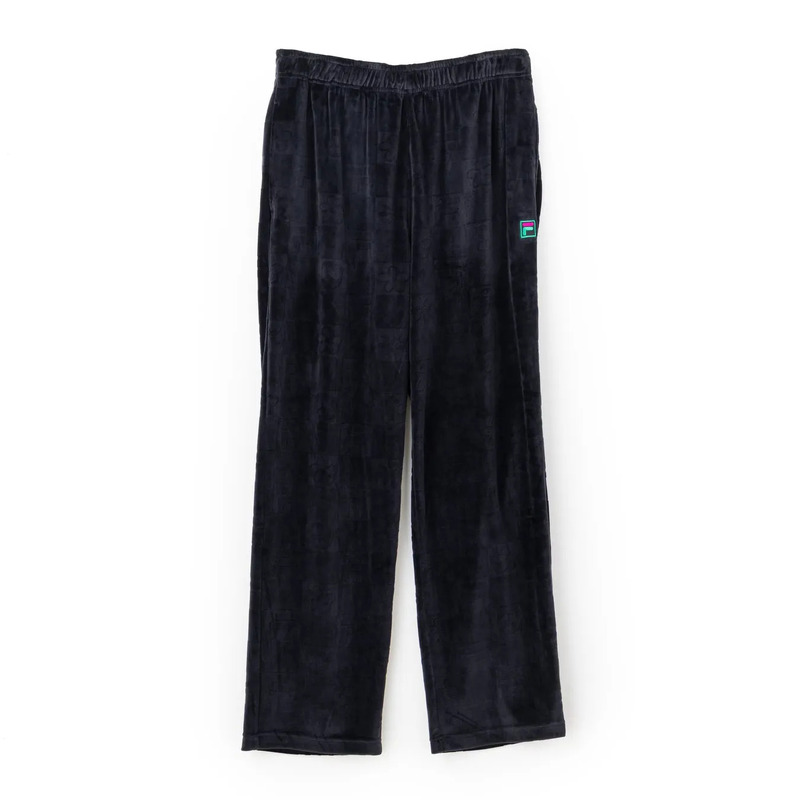 VELOUR TRACK PANTS BLACK