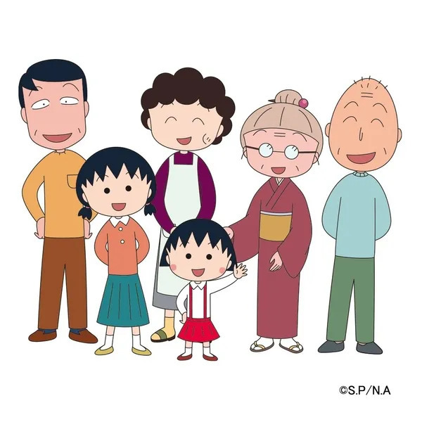 ちびまる子ちゃんロゴとキャラクター